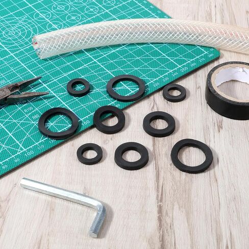48 Pcs Shower Hose Washers, Rubber Washers Assortment Washer Tap Sealing Rings Shower Head Washer Rubber WasherSeals,1/2 5/8 3/4 Inch Hose WasherSeal for Home Faucets Connecting in Saudi Arabia