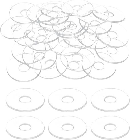 UXCELL 150 PCS M2 PVC غسالات مسطحة واضحة غسالة عادية 2 مم معرف 4 مم OD in Saudi Arabia
