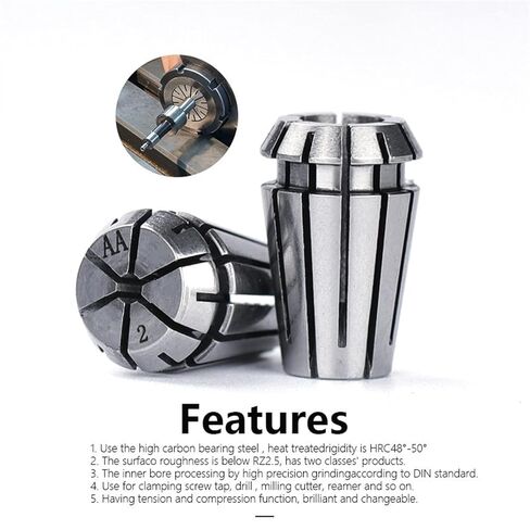ER11 Collet Chuck 1-7mm 1/4 1/8 AA 0.008mm High Accuracy ER Spring Collet for Bit Milling Clamping Holder 1Pcs(ER11 6.0mm) in Saudi Arabia