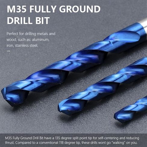 الحفر الصلب M35 تويست تويست تماما درجات أدوات الحفر اللولب ثقب اللولب لأعمال المعادن الخشبية 1pcs (3.2 مم) in Saudi Arabia