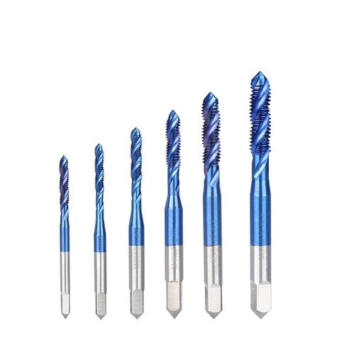 Thread Tap Drill Bit M2-M18 Spiral Flute Screw Machine Tap Blue Coated Metal Screw Hole Tap Drill Machine Tools 1Pcs(M10x1.0) in Saudi Arabia