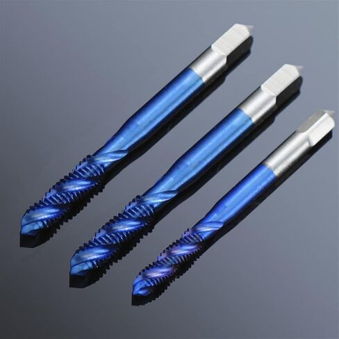 Thread Tap Drill Bit M2-M18 Spiral Flute Screw Machine Tap Blue Coated Metal Screw Hole Tap Drill Machine Tools 1Pcs(M10x1.0) in Saudi Arabia