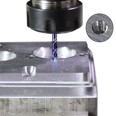 Thread Tap Drill Bit M2-M18 Spiral Flute Screw Machine Tap Blue Coated Metal Screw Hole Tap Drill Machine Tools 1Pcs(M10x1.0) in Saudi Arabia