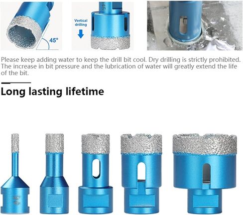 6-80mm M14 الخيط Core Drill Bit Brazed Hole Brazed Hole for Angle Grinder Marble Tile Tile Tile 1PCS (60mm) in Saudi Arabia