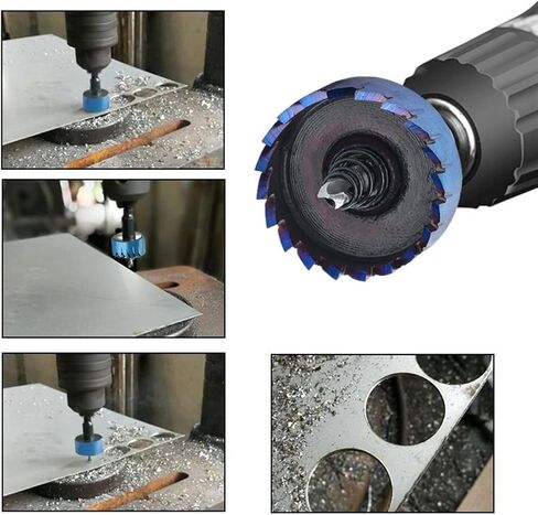 فتحة حفرة الحفر الفولاذ فتحة فتحة القاطع الأزرق مثقاب المغلفة بتات لأداة الحفر المعدنية 1pcs (18.5 ملم) in Saudi Arabia