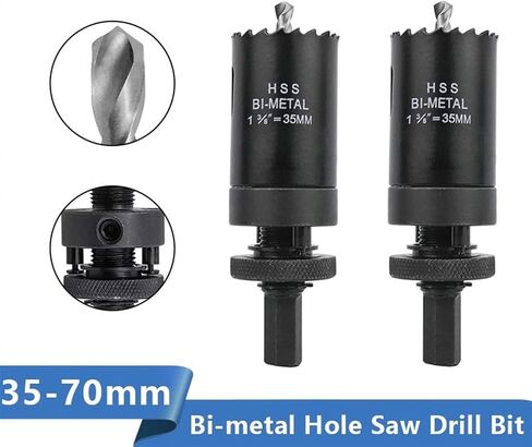 Core Drill Bit 35 40 53 60 70mm Bi-Metal Hole Saw Carbide Tipped Hole Saw for Wood Metal Hole Drilling Tool 1Pcs(53mm) in Saudi Arabia