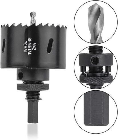 Core Drill Bit 35 40 53 60 70mm Bi-Metal Hole Saw Carbide Tipped Hole Saw for Wood Metal Hole Drilling Tool 1Pcs(53mm) in Saudi Arabia