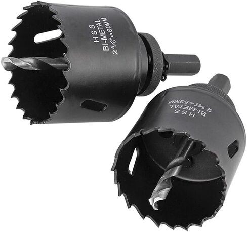 Core Drill Bit 35 40 53 60 70mm Bi-Metal Hole Saw Carbide Tipped Hole Saw for Wood Metal Hole Drilling Tool 1Pcs(53mm) in Saudi Arabia