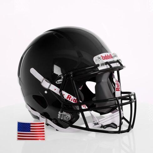 Riddell Speed ​​Victor I-Youth W/Black S-2BD-HS4-1P + US Helment Flag Scal-Green Gridiron in Kuwait