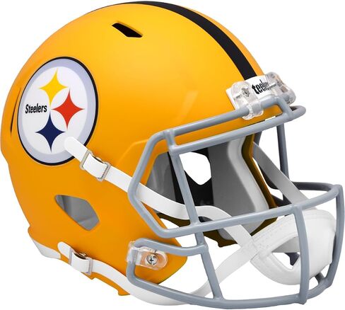 Pittsburgh Steelers Alternate Matte Gold 2025 On-Field Riddell Speed Replica Full Size Football Helmet - NFL Replica Helmets in Saudi Arabia