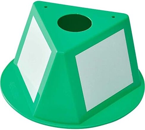 Global Industrial Inventory Control Cone W/Dry Erase Decals, 10" L x 10" W x 5" H, Green, Lot of 5 in Saudi Arabia