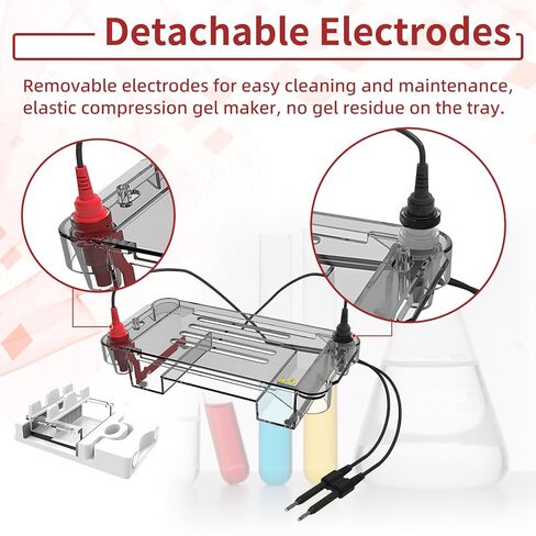 خزان كهربائي أفقي ، حجم هلام 60 × 75 مم ، نظام كهربائي 300 مل الحجم العازلة لعلم البيولوجيا المختبرية تنقية الحمض النووي للحمض النووي والتحضير in Kuwait