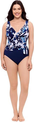 Women's Tie Surplice One Piece Swimsuit in Kuwait