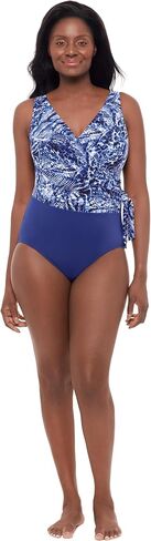 Women's Tie Surplice One Piece Swimsuit in Kuwait