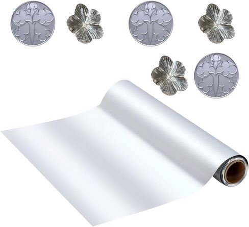 Standard Aluminum Metal Crafts DIY Foil Roll 0.05 mm Thick for Art Project Crafts Foil Roll Aluminum Flashing for Crafting Art Project Painting and Embossing(11.8 inch X 32.8ft,Silver) in Saudi Arabia