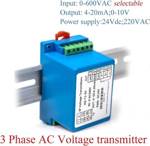 إدخال جهاز إرسال جهد جهد جهد الجهد AC 0-400V الإخراج AC 0-10V DC (24V_0-20MA_3 سلك) in Saudi Arabia
