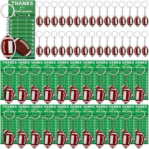 30 مجموعة من هباتات مفاتيح كرة القدم ، وأدوات مفاتيح أكريليك كرة القدم مع بطاقات الحفلات الرياضية تفضل هدايا سلسلة مفاتيح فريق كرة القدم لعيد ميلاد الحفلة الرياضية in Kuwait