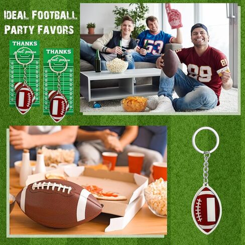 30 مجموعة من هباتات مفاتيح كرة القدم ، وأدوات مفاتيح أكريليك كرة القدم مع بطاقات الحفلات الرياضية تفضل هدايا سلسلة مفاتيح فريق كرة القدم لعيد ميلاد الحفلة الرياضية in Kuwait