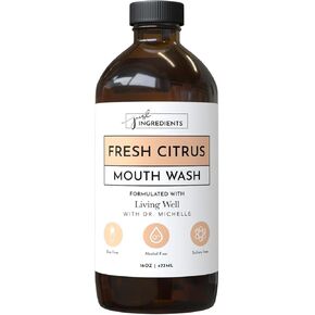 JUST INGREDIENTS Cool Mint Remineralizing Mouthwash | Hydroxyapatite & Colloidal Silver Formula | Alcohol-Free | Fluoride-Free Mouth Rinse in Kuwait
