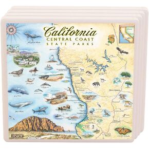 Regional Ceramic Texas Coaster, Highly Absorbent Tabletop Protection - for Cold Drinks, Wine, and Drinking Glass - Suitable for Any Kinds of Mugs and Cups. in Saudi Arabia