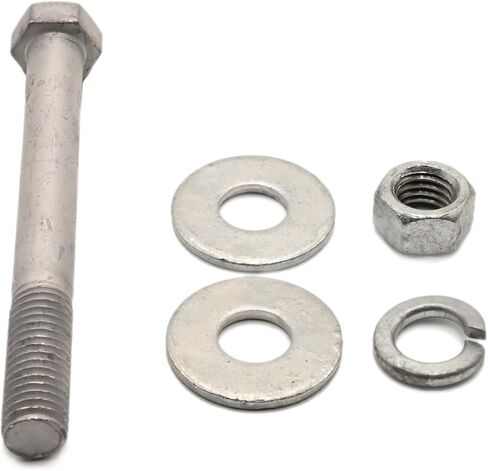 3/8 "-16 × 3-1/2" حار غامق مجموعة مسمار السداسي (25 مجموعة) ث/50 غسالات مسطحة ، 25 المكسرات. 25 انقسام قفل غسالات. الصف A307 ، الخيط الجزئي - بواسطة Fastener Depot ، LLC in Saudi Arabia