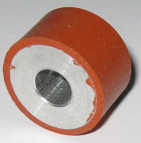 #US 4 X Rubber Coated Aluminum Roller Set - 8 Mm Bore - 22 Mm Dia. - 12.5 Mm Thick in Saudi Arabia