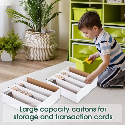 Yexiya 1 Pcs 3200 Count Sports Trading Card Storage Boxes, White in Kuwait