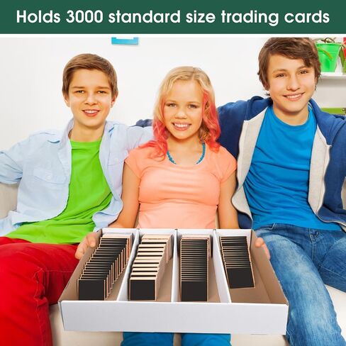 Yexiya 1 Pcs 3200 Count Sports Trading Card Storage Boxes, White in Kuwait