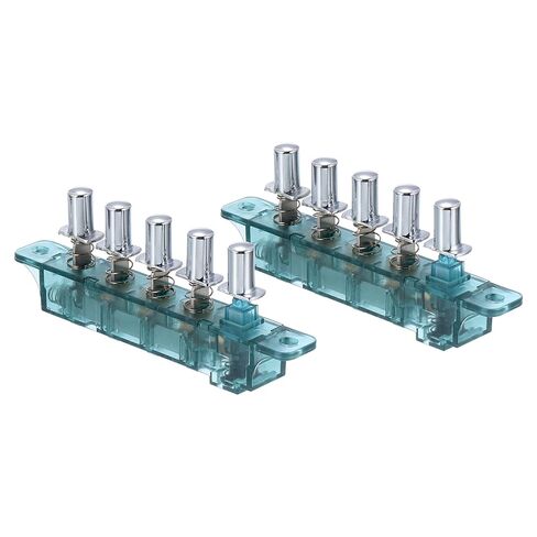 UXCELL 2PCS Range Range Range Switch لوحة مفاتيح ، MQ165 AC 250V 4A 5 زر الضغط على لوحة مفاتيح لوحة مفتاح النطاق ، الأزرق in Saudi Arabia
