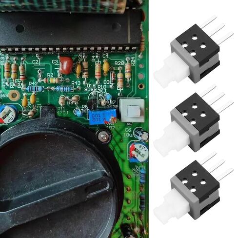 ECSiNG 50pcs 3Pin Latching Push Button Switches Replacement Part 5.8x5.8mm PCB Push Button Switch 30VDC/0.1A Withstand Voltage AC250V(50Hz)/min for Audio Computer in Saudi Arabia