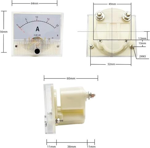 85C1 DC ثنائية الاتجاه الفولتميتر السلبية 56 * 64 مم (300V -0-300V) in Kuwait