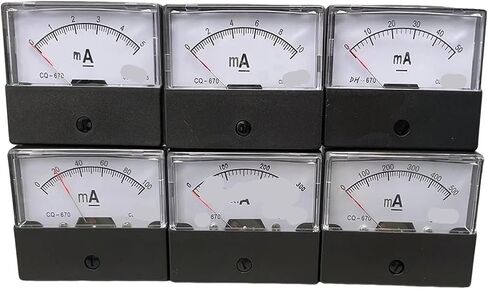 1PCS Ammeter DH-670 Rectangular Ampere Needle(100MA) in Saudi Arabia