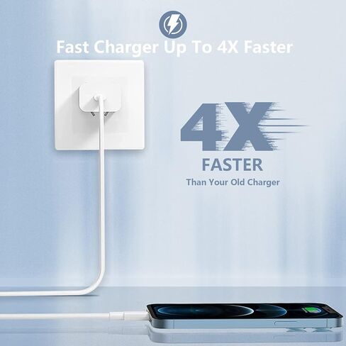 [Apple MFi Certified]45W iPhone 17 16 15 Pro Max Charger,2Pack Fast USBC Charger Block Travel Plug Long 6FT USBC to C Cable Quick Charging for Apple iPhone 17/Pro/17 Air/ 16/16 Pro/16 Plus/15/Plus/Pro in Kuwait