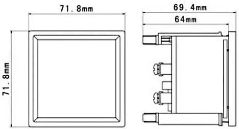 SQ-72 45-65HZ 45-55Hz Frequency Analog Panel Meter AC 110V 220V 380V Square 72 * 72mm 1Pcs(45-65Hz,220V) in Saudi Arabia