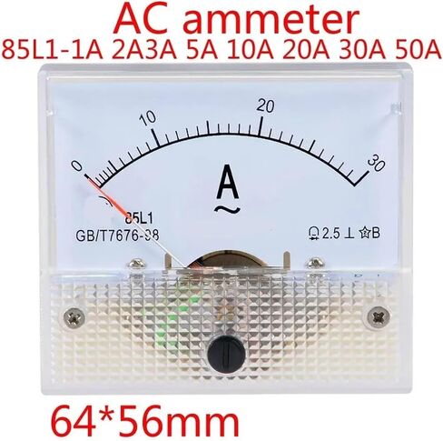 85L1 Pointer Type AC Ammeter 2A 3A 5A 10A 20A 15A 30A 50A 100A Analog Panel Gauge 1Pcs(15A) in Saudi Arabia