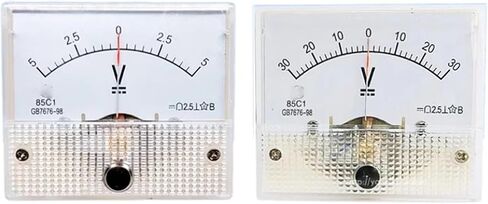 85C1- ± 500VPOINTER TYPE ثنائي الاتجاه DC Voltmeter 5V10V20V30V100V الإيجابي والسلبي 1PCs (20V) in Saudi Arabia