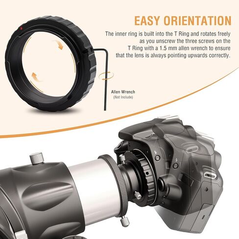 Alstar Metal T-Ring Adapter for N ikon DSLR/SLR (Fits All Ni kon DSLR/SLR Cameras) in Kuwait