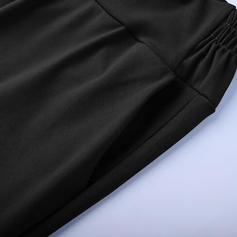 Womens Yoga Capri Pants High Waist Capri Leggings with Pockets Womens Office Work Golf Cropped Pants Wide Leg Lounge in Saudi Arabia