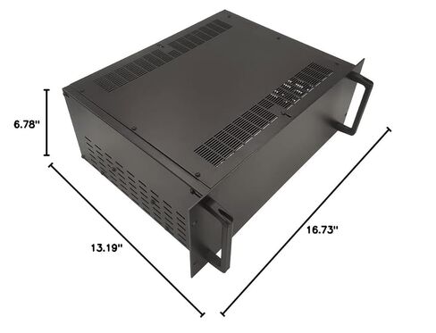 الكامل الألومنيوم DIY مربع متعدد الأغراض رف حاوية إلكترونية MOUNT 19 "4U-D2 (حجم الخزانة (مم): العرض 425 مم. × الارتفاع 172 ملم. × طويل 335 مم) حزمة مسطحة مع شريط 1 زوج من الألومنيوم. in Kuwait