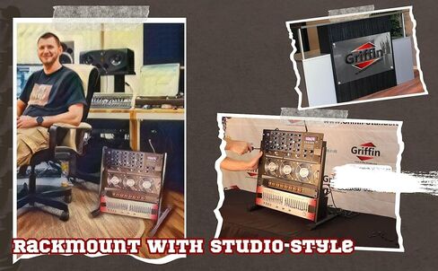 GRIFFIN Rack Mount Stand 10U (Studio-ZPRO Steel Series) – Music Recording Audio Equipment Sound Mixer Standing Case & 20 Screws – Network Amp Server Gear Rails For DJ Booth Cart, Stage & Bands in Saudi Arabia