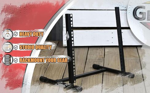 GRIFFIN Rack Mount Stand 10U (Studio-ZPRO Steel Series) – Music Recording Audio Equipment Sound Mixer Standing Case & 20 Screws – Network Amp Server Gear Rails For DJ Booth Cart, Stage & Bands in Saudi Arabia