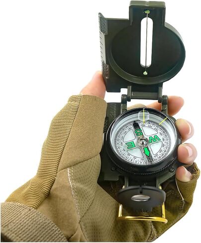 Compass - Advanced Scout Compass for Hiking, Camping, and Backpacking - Outdoor Adventure Party Navigation Tool Army Green in Saudi Arabia