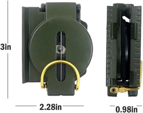 Compass - Advanced Scout Compass for Hiking, Camping, and Backpacking - Outdoor Adventure Party Navigation Tool Army Green in Saudi Arabia