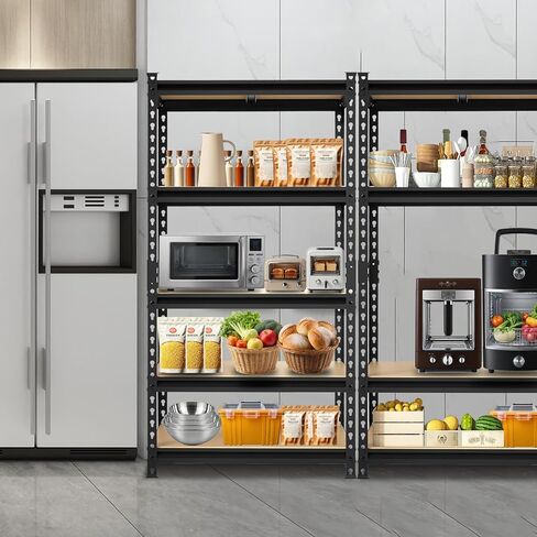 BIG RED 5 Tier Heavy Duty Garage Storage Shelving: Adjustable Metal Utility Shelving Rack for Garage, Basement, Pantry, Closet - 2,000lb Capacity (72"x36"x18") Black in Saudi Arabia