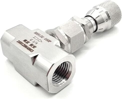 1/8 "-1/2" BSPT BSPP NPT FEMENT-FEM كوع مستقيم 90 درجة 304 316 صمام إبرة الفولاذ المقاوم للصدأ الصغرى (BSPP_2MM_ELBOW SS316L) in Kuwait