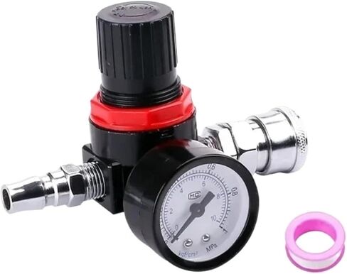 AR2000 G1/4 '' مع تركيبات FRL وحدة التحكم في الهواء تحكم ضاغط منظم Valve6mm 8mm 10mm 12mm (AR2000 مع TPC8-02) in Kuwait