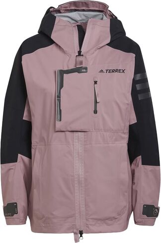 adidas WOMEN’S TERREX XPLORIC RAIN.RDY HIKING JACKET, Magic Mauve/Black in Saudi Arabia