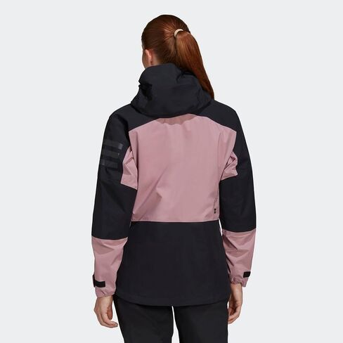 adidas WOMEN’S TERREX XPLORIC RAIN.RDY HIKING JACKET, Magic Mauve/Black in Saudi Arabia