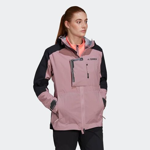 adidas WOMEN’S TERREX XPLORIC RAIN.RDY HIKING JACKET, Magic Mauve/Black in Saudi Arabia