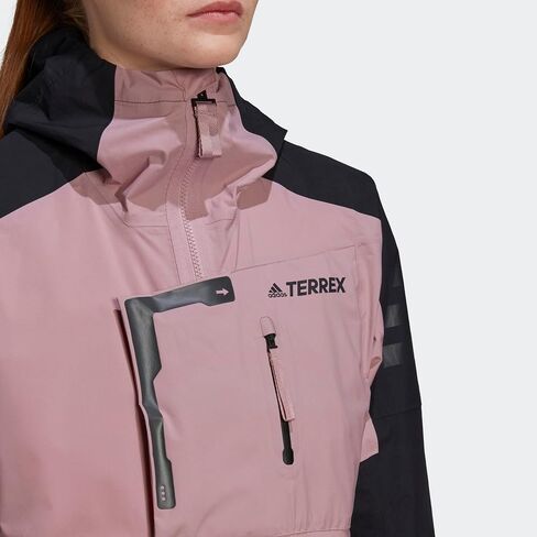 adidas WOMEN’S TERREX XPLORIC RAIN.RDY HIKING JACKET, Magic Mauve/Black in Saudi Arabia